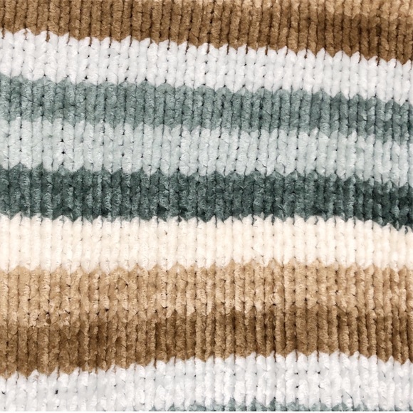 Vintage Y2K Chenille Striped Turtleneck Sweater - Picture 5 of 10